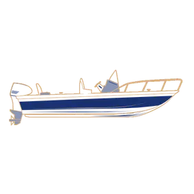 BAY BOAT- Rounded Bow,Cent Con,High Bow Rails(up to 24")