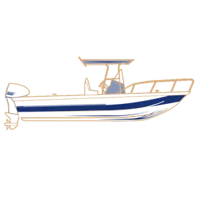 BAY BOAT- Rounded Bow, Center Console,T-Top