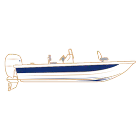 V HULL FISH-Center Con,Low/No Bow Rails